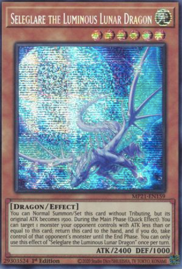 Seleglare the Luminous Lunar Dragon - MP21-EN159 - Prismatic Secret Rare 1st Edition