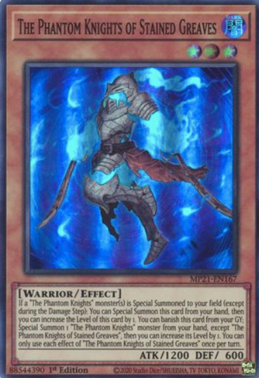 The Phantom Knights of Stained Greaves - MP21-EN167 - Super Rare 1st Edition