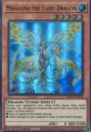 Mahaama the Fairy Dragon - MP21-EN218 - Ultra Rare 1st Edition