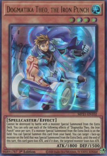 Dogmatika Theo, the Iron Punch - MP21-EN102 - Ultra Rare 1st Edition