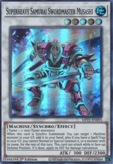 Superheavy Samurai Swordmaster Musashi - MP21-EN095 - Super Rare 1st Edition