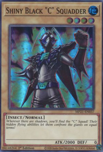 Shiny Black C" Squadder" - MP21-EN037 - Super Rare 1st Edition