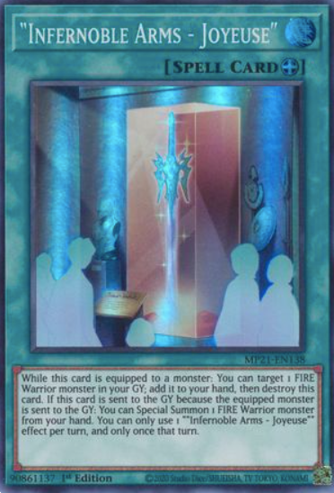 Infernoble Arms - Joyeuse - MP21-EN138 - Super Rare 1st Edition