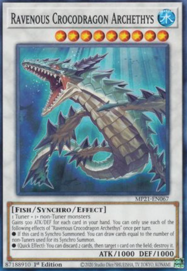 Ravenous Crocodragon Archethys - MP21-EN067 - Common 1st Edition