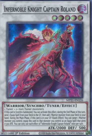 Infernoble Knight Captain Roland - MP21-EN126 - Super Rare 1st Edition