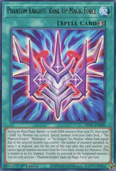 Phantom Knights' Rank-Up-Magic Force - MP21-EN200 - Rare 1st Edition