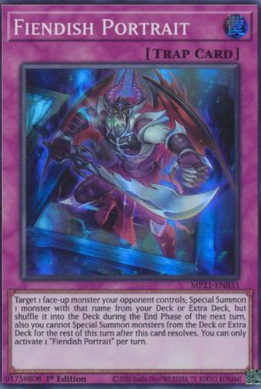 Fiendish Portrait - MP21-EN033 - Super Rare 1st Edition