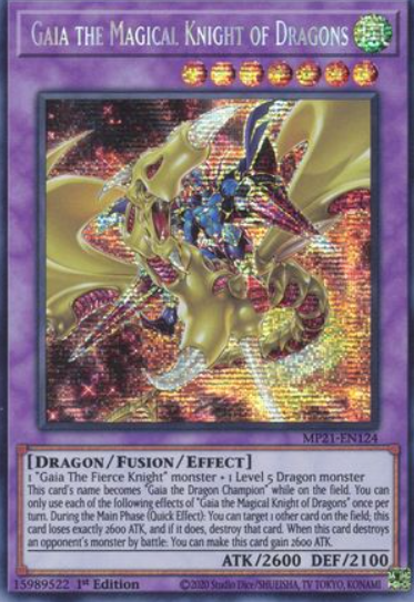 Gaia the Magical Knight of Dragons - MP21-EN124 - Prismatic Secret Rare 1st Edition
