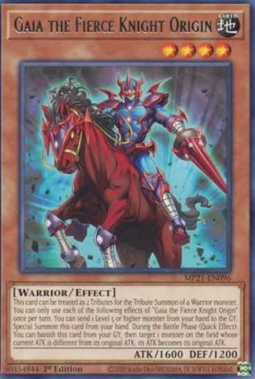 Gaia the Fierce Knight Origin - MP21-EN096 - Rare 1st Edition