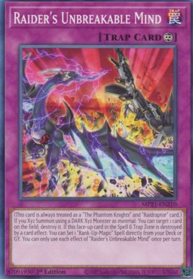 Raider's Unbreakable Mind - MP21-EN210 - Common 1st Edition