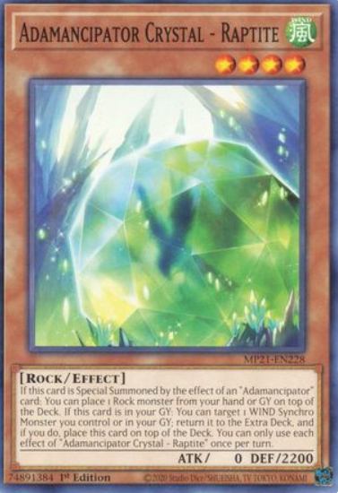 Adamancipator Crystal - Raptite - MP21-EN228 - Common 1st Edition