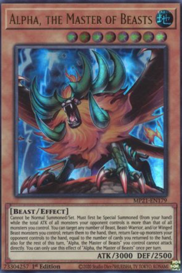 Alpha, the Master of Beasts - MP21-EN179 - Ultra Rare 1st Edition