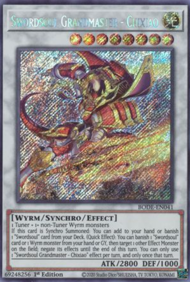 Swordsoul Grandmaster - Chixiao - BODE-EN041 - Secret Rare 1st Edition
