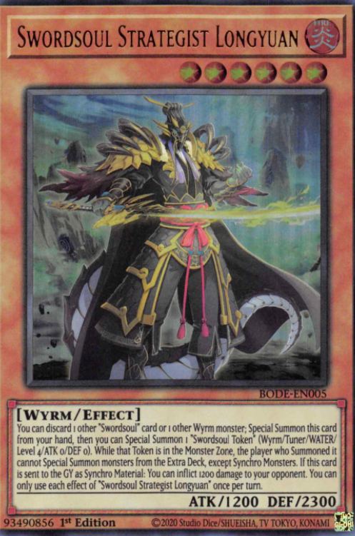 Swordsoul Strategist Longyuan - BODE-EN005 - Ultra Rare 1st Edition