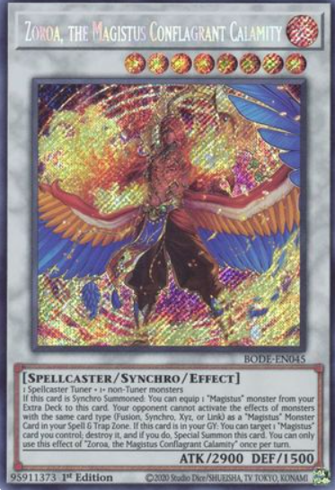 Zoroa, the Magistus Conflagrant Calamity - BODE-EN045 - Secret Rare 1st Edition