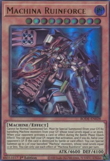 Machina Ruinforce - BODE-EN028 - Ultra Rare 1st Edition