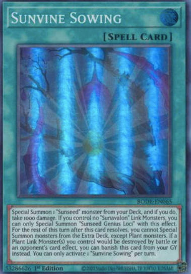 Sunvine Sowing - BODE-EN065 - Super Rare 1st Edition