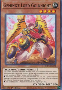 Geminize Lord Golknight - BODE-EN032 - Common 1st Edition