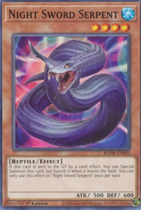 Night Sword Serpent - BODE-EN081 - Common 1st Edition