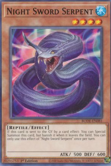 Night Sword Serpent - BODE-EN081 - Common 1st Edition