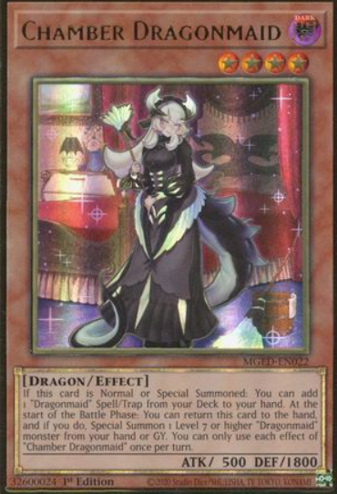 Chamber Dragonmaid - MGED-EN022 - Premium Gold Rare 1st Edition