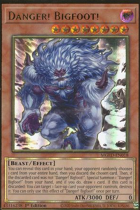 Danger! Bigfoot! (Alt. Art) - MGED-EN018 - Premium Gold Rare 1st Edition