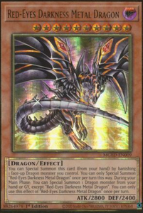 Red-Eyes Darkness Metal Dragon (Alt. Art) - MGED-EN009 - Gold Rare 1st Edition