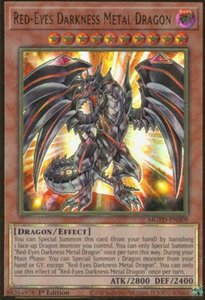Red-Eyes Darkness Metal Dragon - MGED-EN009 - Premium Gold Rare 1st Edition