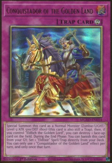 Conquistador of the Golden Land - MGED-EN054 - Premium Gold Rare 1st Edition