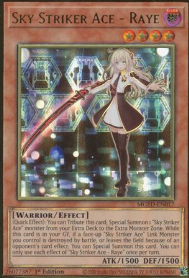 Sky Striker Ace - Raye - MGED-EN017 - Premium Gold Rare 1st Edition