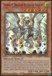 Tempest, Dragon Ruler of Storms - MGED-EN011 - Premium Gold Rare 1st Edition