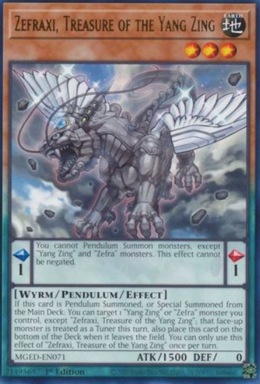 Zefraxi, Treasure of the Yang Zing - MGED-EN071 - Rare 1st Edition
