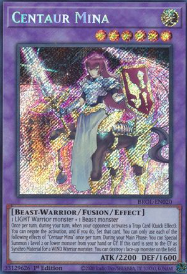 Centaur Mina - BROL-EN020 - Secret Rare 1st Edition