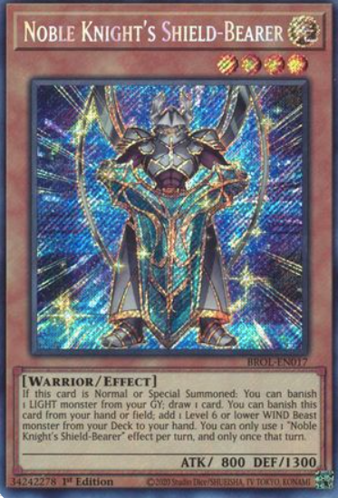 Noble Knight's Shield-Bearer - BROL-EN017 - Secret Rare 1st Edition