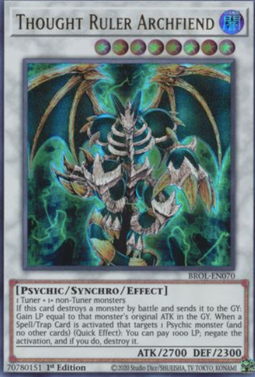 Thought Ruler Archfiend - BROL-EN070 - Ultra Rare 1st Edition