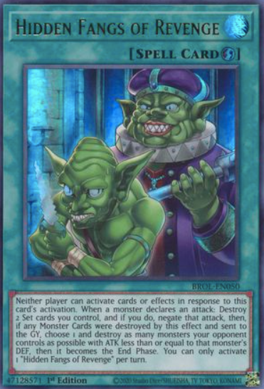 Hidden Fangs of Revenge - BROL-EN050 - Ultra Rare 1st Edition