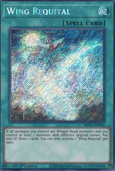 Wing Requital - BROL-EN016 - Secret Rare 1st Edition