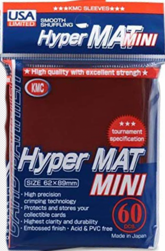 KMC Hyper Mat Mini - Red (60ct) - Yu-Gi-Oh Size