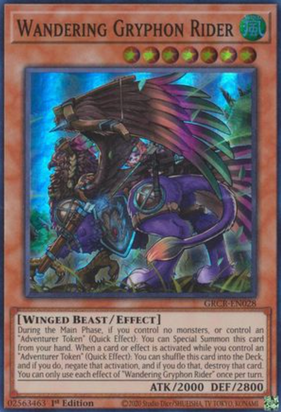 Wandering Gryphon Rider - GRCR-EN028 - Super Rare 1st Edition
