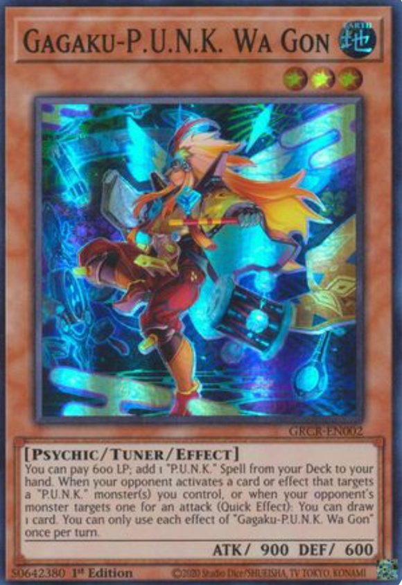 Gagaku-P.U.N.K. Wa Gon - GRCR-EN002 - Super Rare 1st Edition