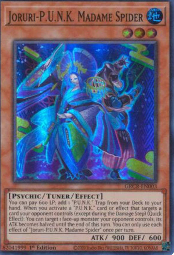 Joruri-P.U.N.K. Madame Spider - GRCR-EN003 - Super Rare 1st Edition