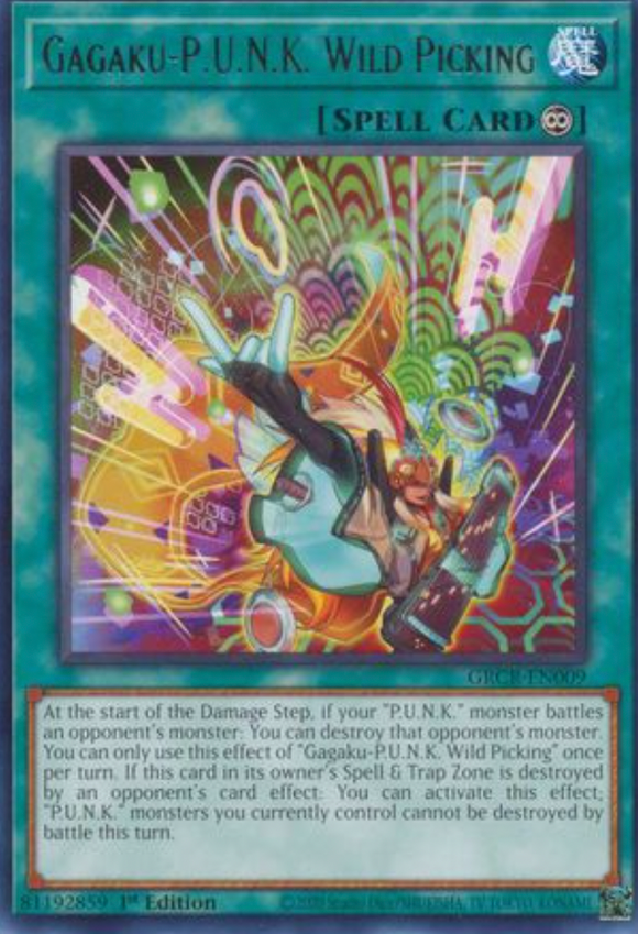 Gagaku-P.U.N.K. Wild Picking - GRCR-EN009 - Rare 1st Edition