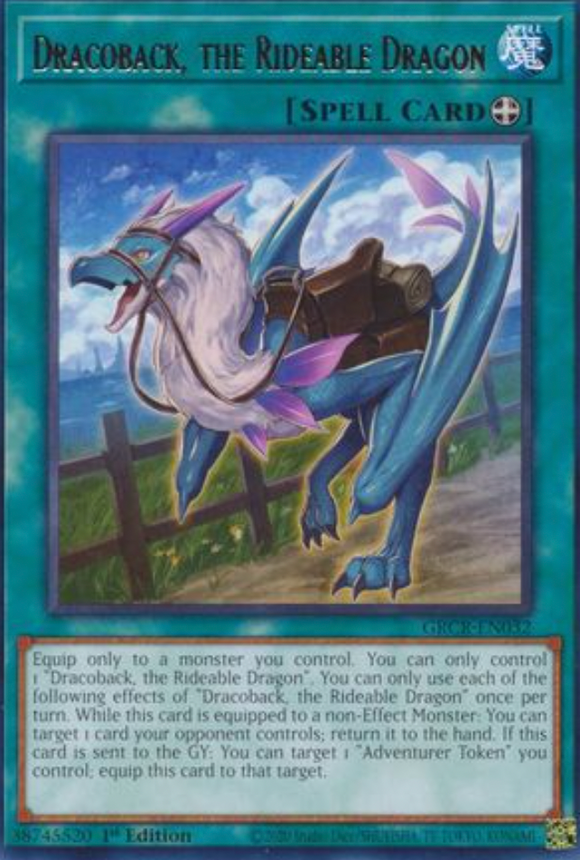 Dracoback, the Rideable Dragon - GRCR-EN032 - Rare 1st Edition