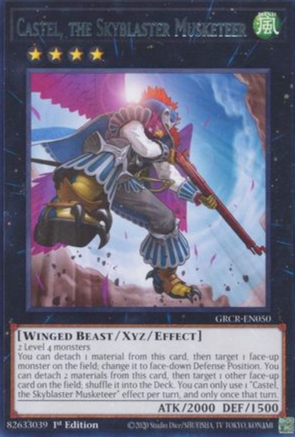 Castel, the Skyblaster Musketeer - GRCR-EN050 - Rare 1st Edition