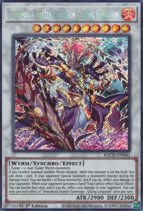 Swordsoul Sinister Sovereign - Qixing Longyuan - BACH-EN041 - Secret Rare 1st Edition