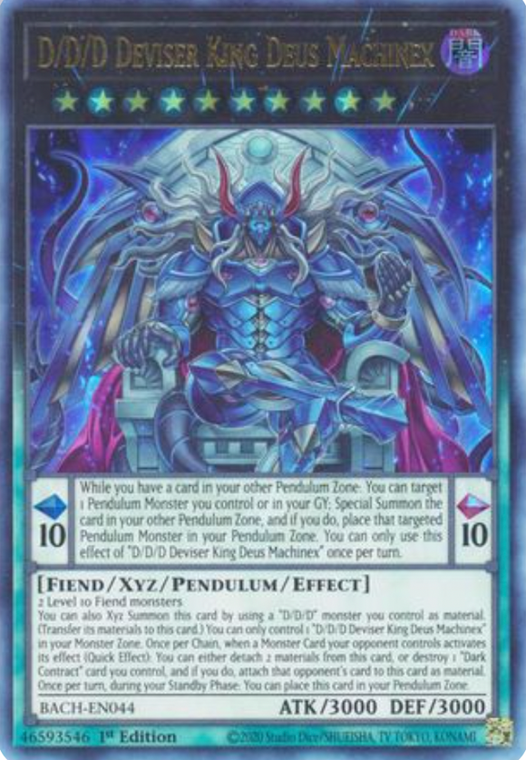 D/D/D Deviser King Deus Machinex - BACH-EN044 - Ultra Rare 1st Edition
