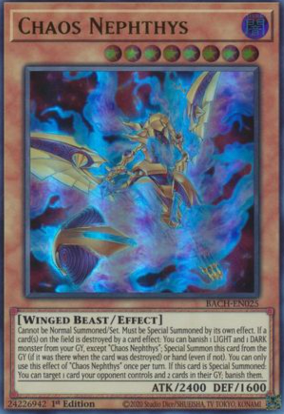 Chaos Nephthys - BACH-EN025 - Ultra Rare 1st Edition