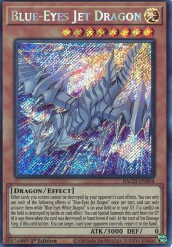 Blue-Eyes Jet Dragon - BACH-EN004 - Secret Rare 1st Edition