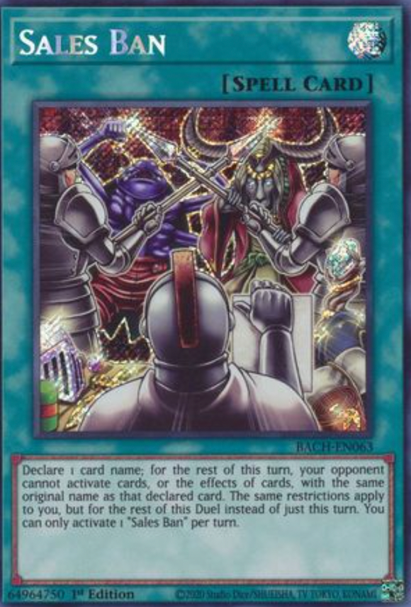 Sales Ban - BACH-EN063 - Secret Rare 1st Edition