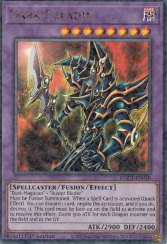 Dark Paladin - HAC1-EN018 - Duel Terminal Ultra Rare Parallel 1st Edition